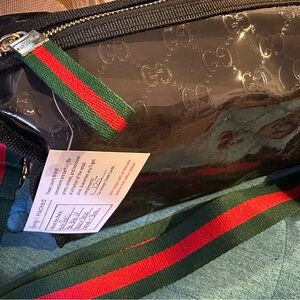 GUCCI parfums beauty to handbag. HTF Brown.